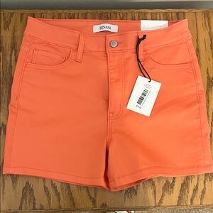 Zenana Colored High Waisted Coral Shorts